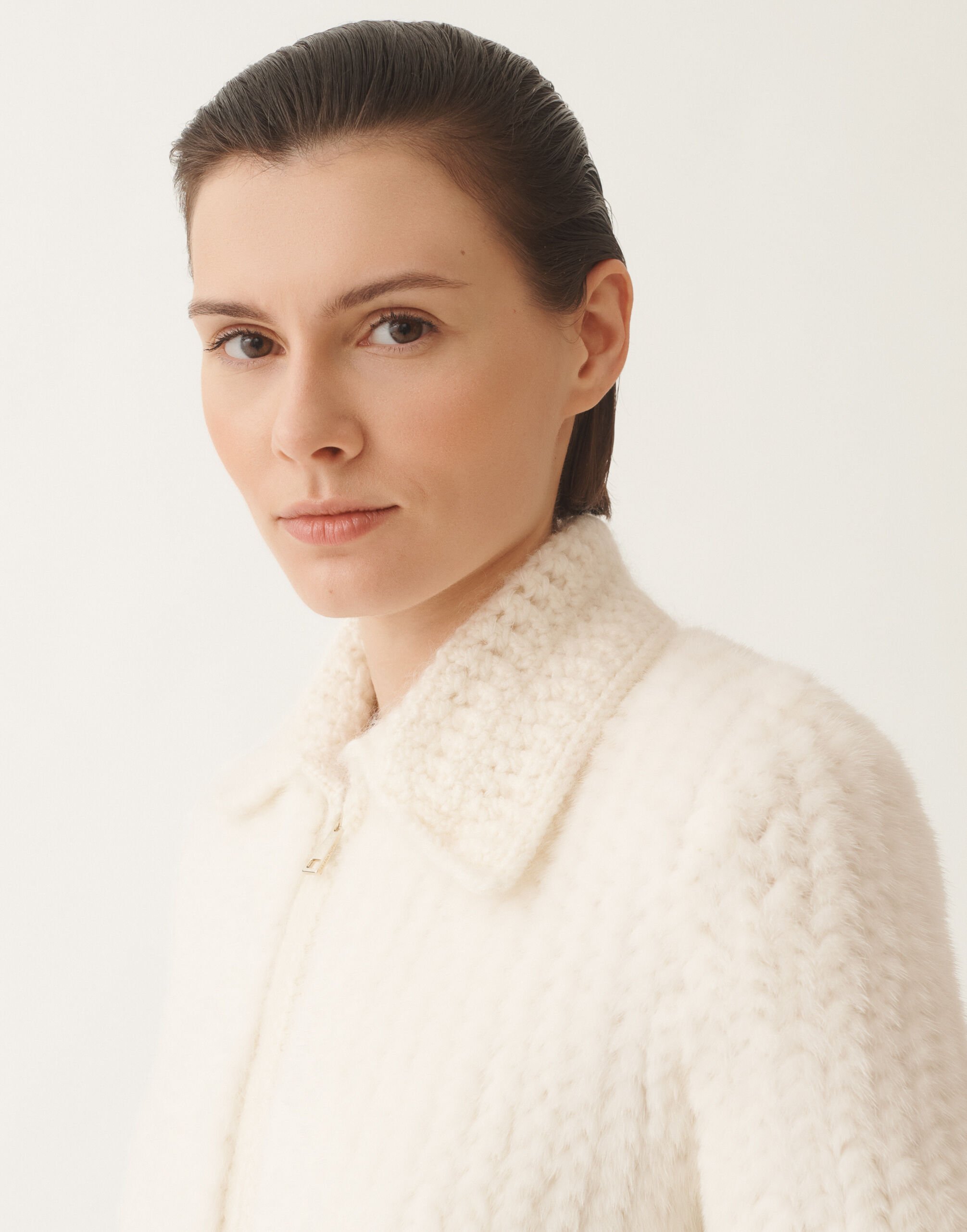 Fabiana Filippi Mink cardigan, white White PLD225F277L6460000