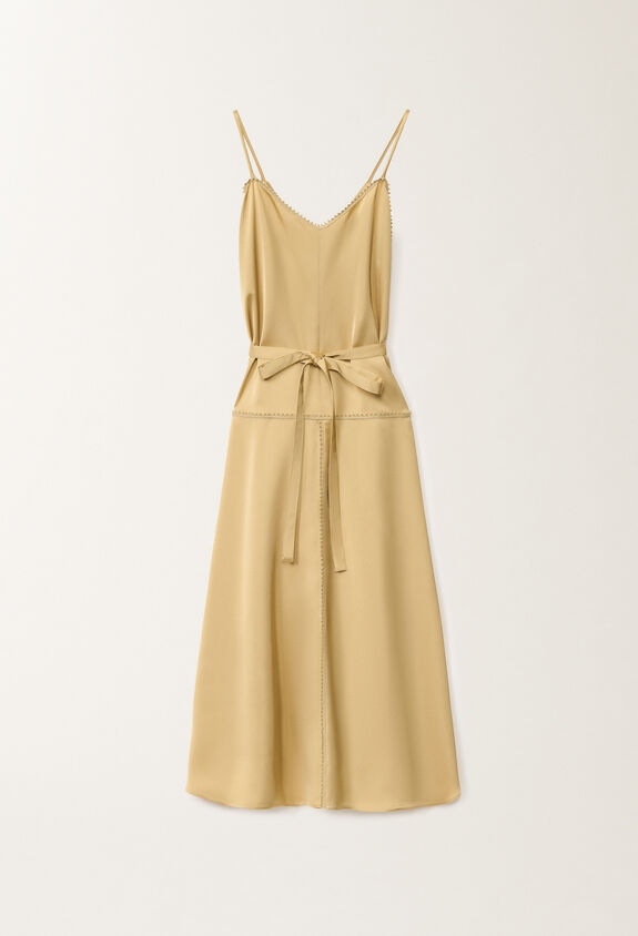 Fabiana Filippi Viscose satin lingerie dress, gold YELLOW ABD265F208L1740000