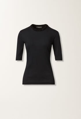 Fabiana Filippi T-shirt in jersey, blu notte BLU JED215F129L5810000