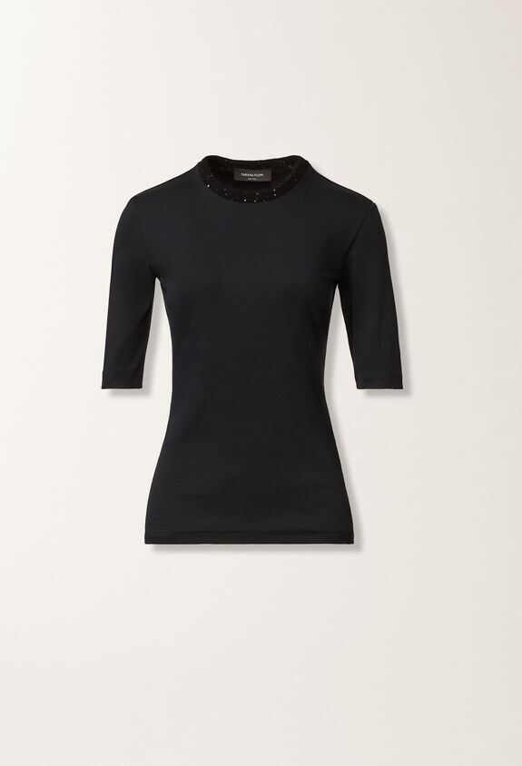 Fabiana Filippi Jersey T-shirt, midnight blue BLUE JED215F129L5810000