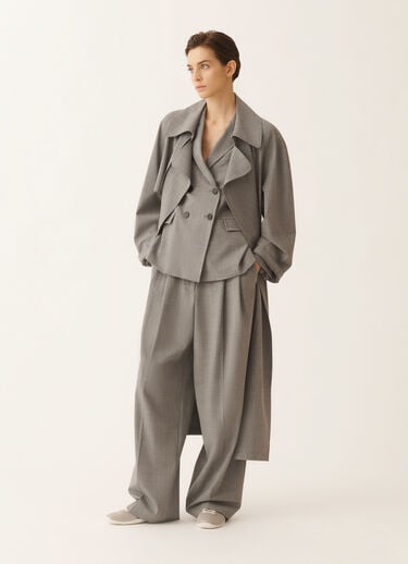 Fabiana Filippi Pants in lightweight stretch wool, rock mélange Gray PAD266F367L7630000