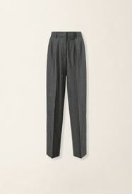 Fabiana Filippi Triple-pleat pinstripe fil coupé flannel trousers, charcoal Charcoal PAD226F718M4130000