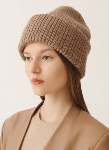Fabiana Filippi Beanie in Platinum, bark Brown SAD225A910L5170000