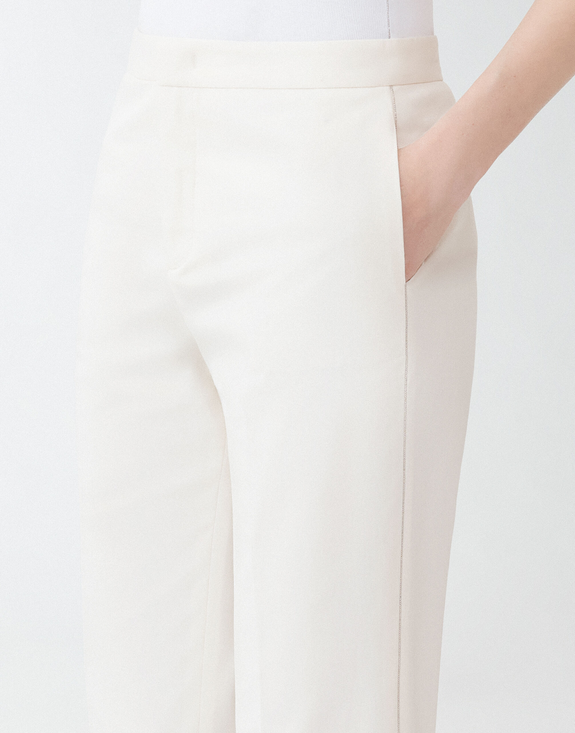 Fabiana Filippi Hose aus Gabardine, Weiß WEISS PAD274F260H463M466