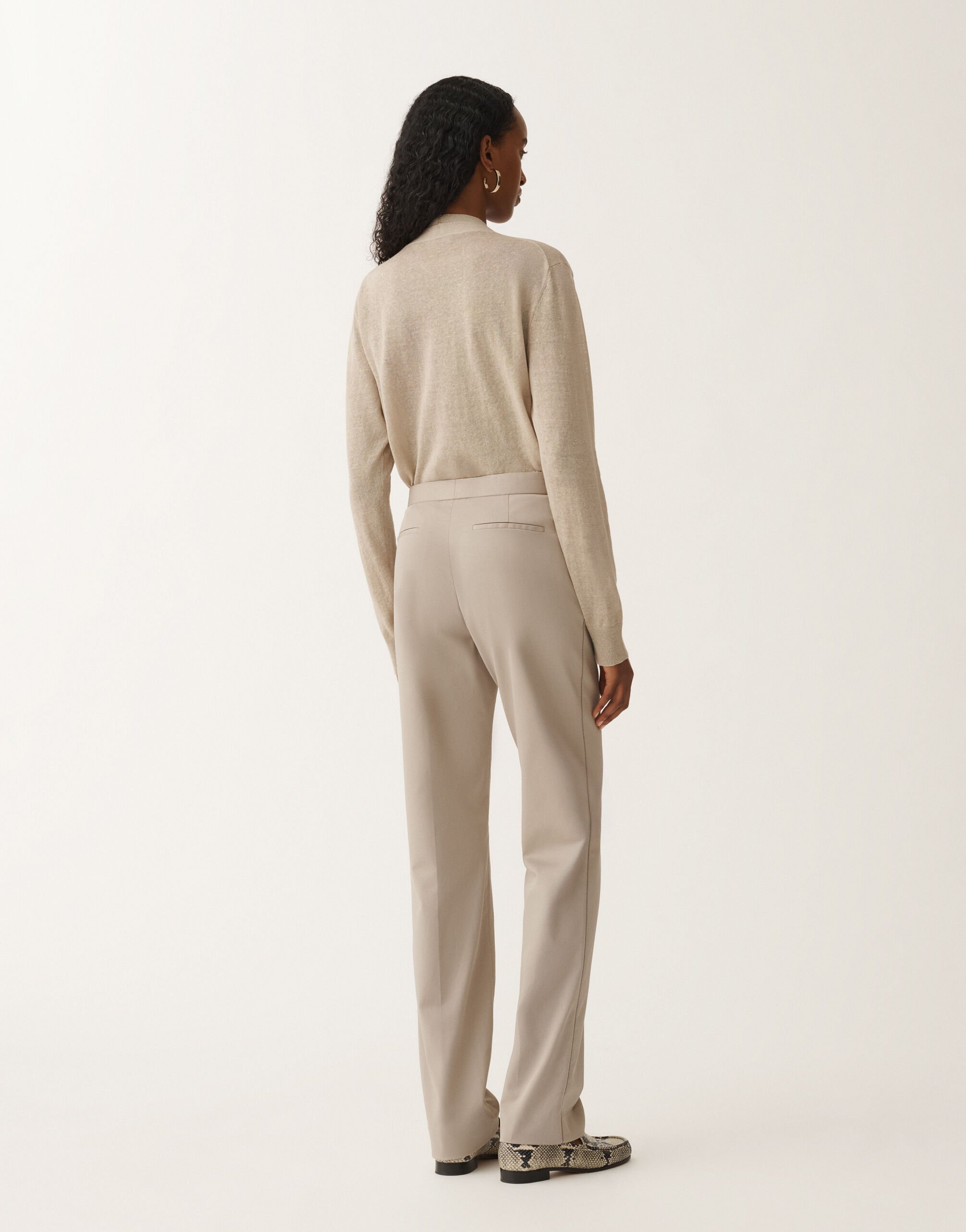 Fabiana Filippi Hose Montefalco aus Baumwollgabardine, schlammbraun VANILLE PAD265F326L1920000