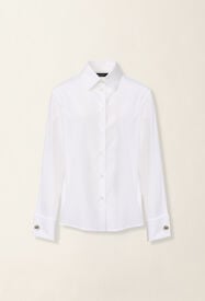 Fabiana Filippi Straight-cut poplin shirt, optic white Optic white CAD226F696M6640000