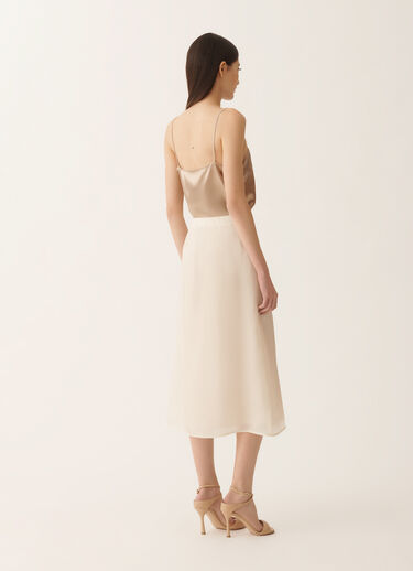 Fabiana Filippi Water-reflective organza midi skirt, butter Butter GND266F406D9420000