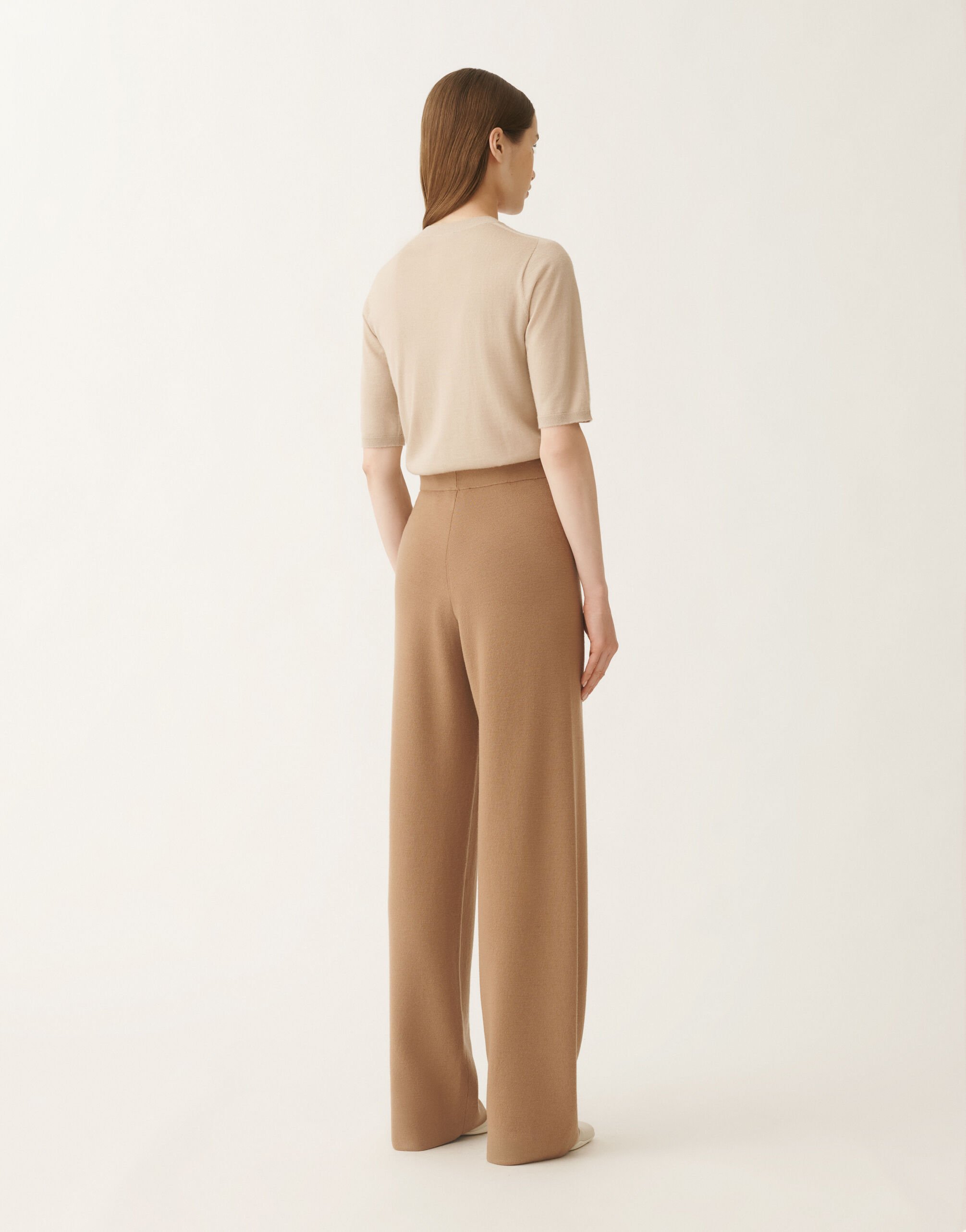 Fabiana Filippi Hose aus Merinowolle, weidenfarben Braun PAD215F335D4620000