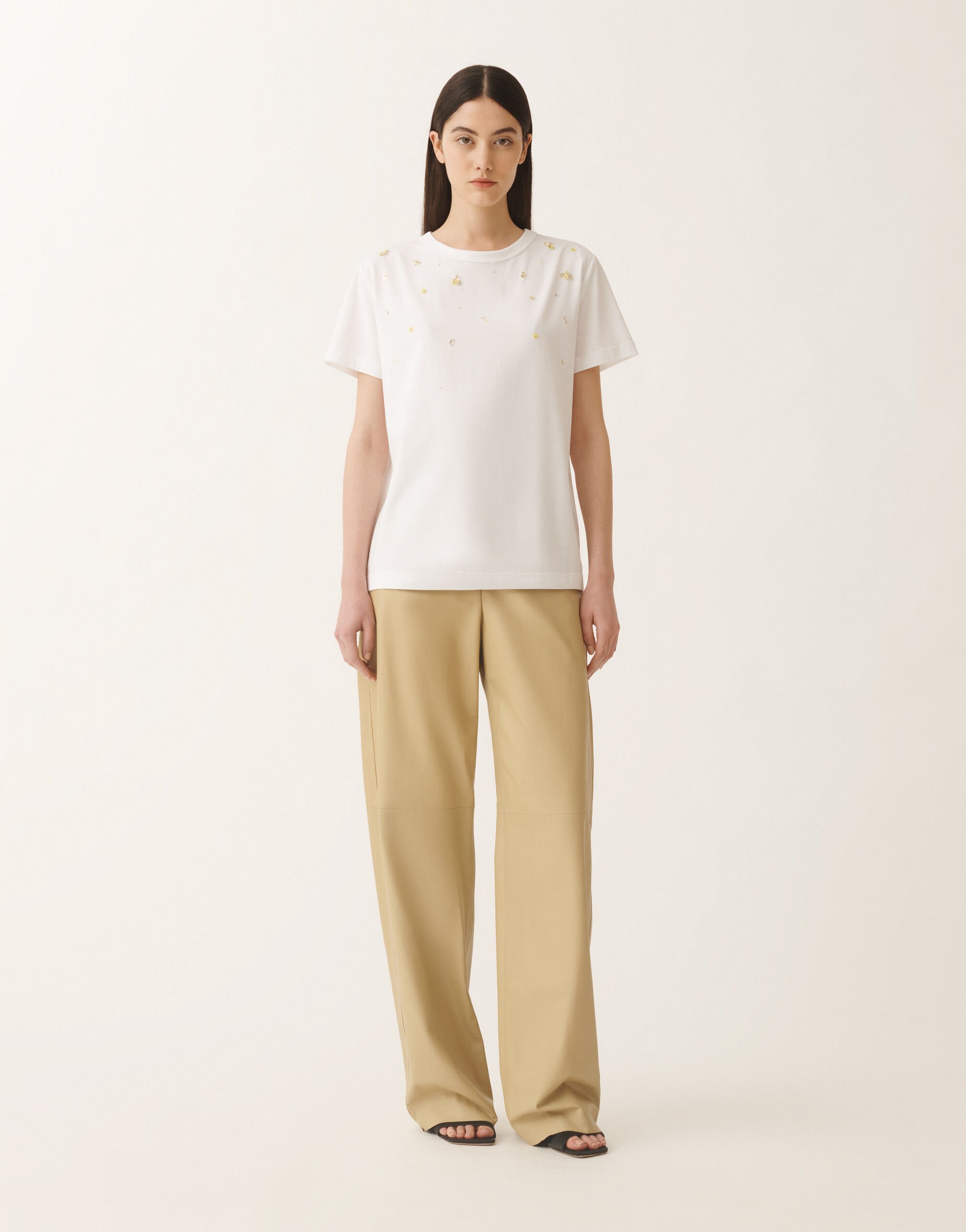 Fabiana Filippi Jersey T-shirt, optical white WHITE JED275F278L3670000