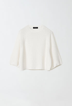 Fabiana Filippi SEQUIN CAPE SWEATER WHITE MAD264F031N9000000
