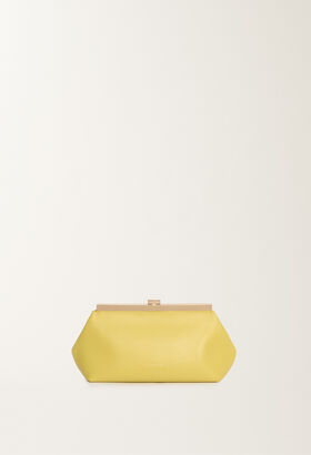 Fabiana Filippi Nappa leather clutch, cedar BLACK BGD265A849L2560000