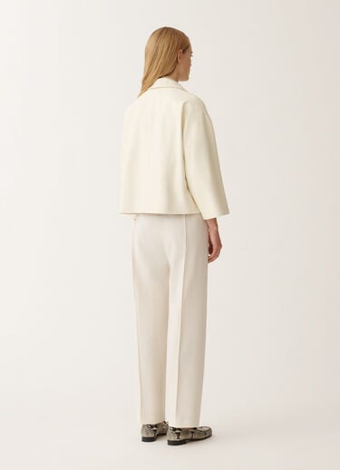 Fabiana Filippi Veste en cuir nappa épais, beurre BLANC PLD265F232L2890000