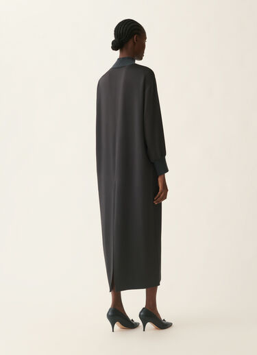 Fabiana Filippi Shiny enver satin dress, charcoal Charcoal ABD226F588M4320000