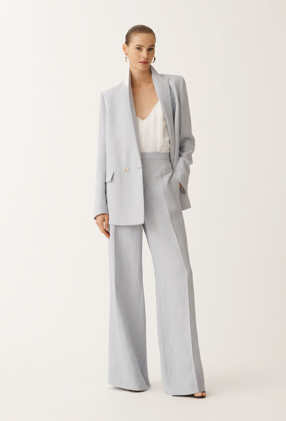 Fabiana Filippi Linen and viscose double-breasted jacket, mauve LAVENDER GCD275F412L3100000