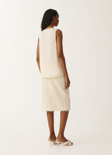 Fabiana Filippi Stretch sablé vest top, vanilla WHITE TPD265F773L2350000