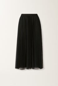 Fabiana Filippi Weit geschnittener Rock aus plissiertem Tüll in Nachtblau Blau GND266F426L7380000