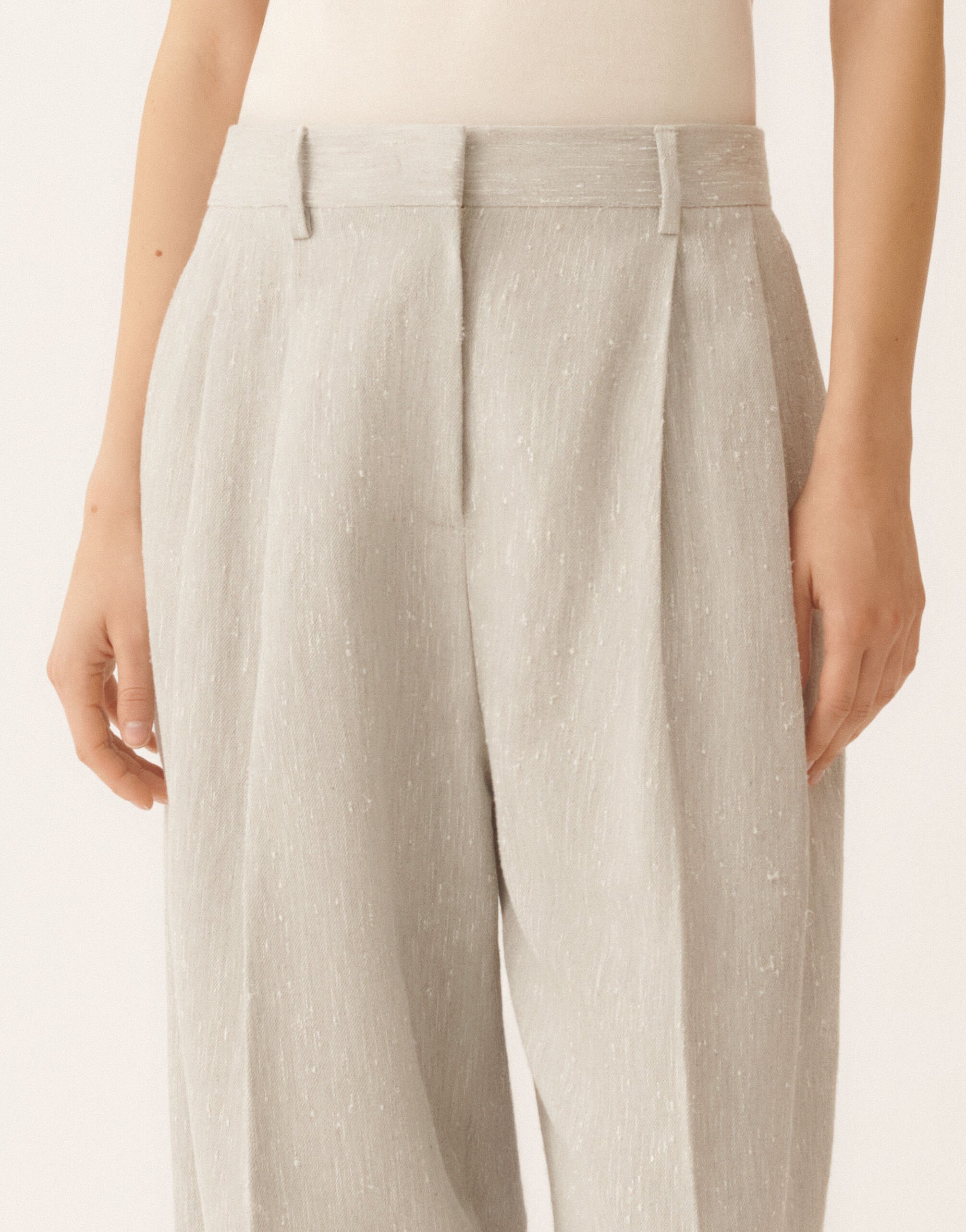 Fabiana Filippi Fil coupé drop tailoring pants, ice Gray PAD266F367D9570000