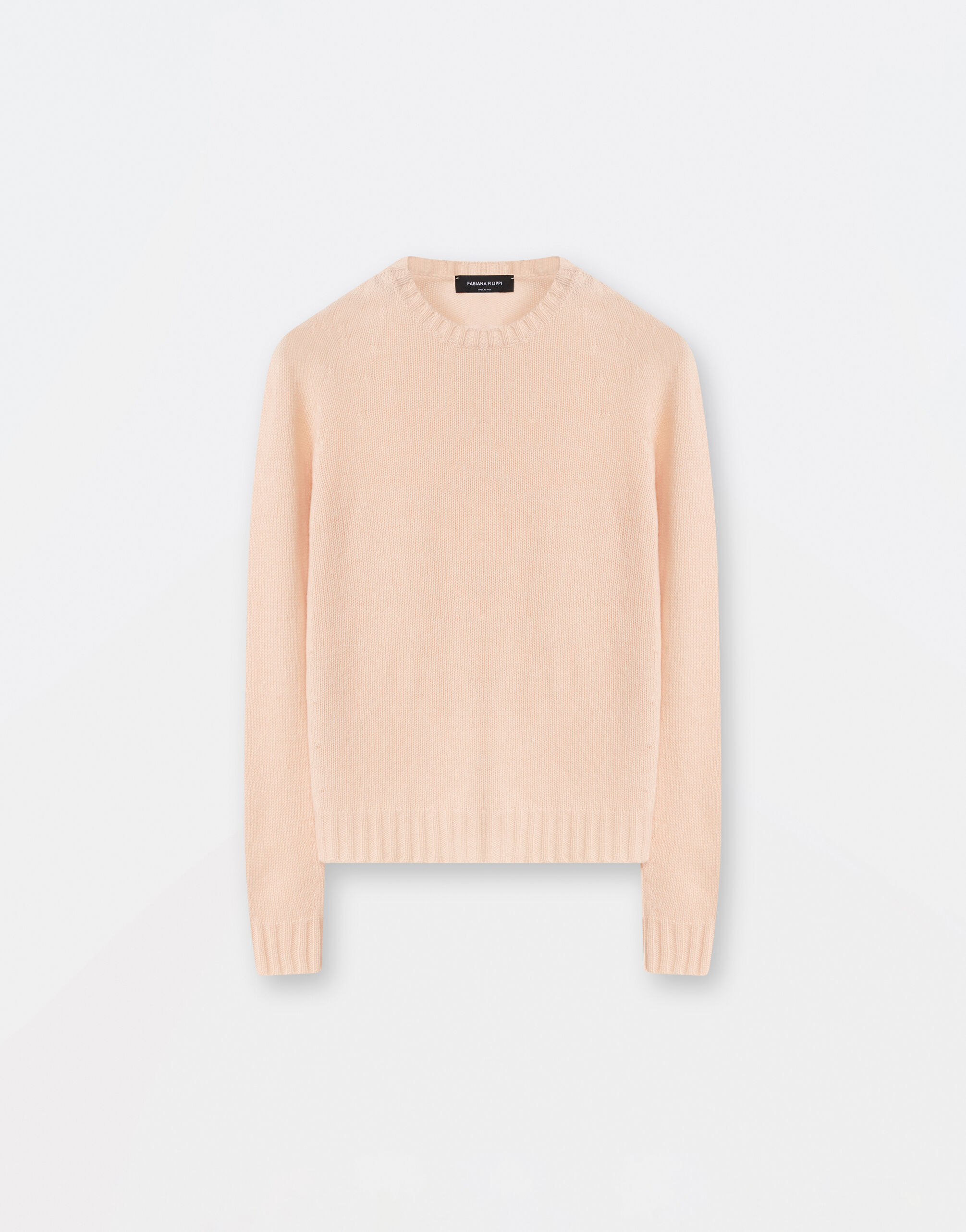 Tricots Pull int gral en gaze de cachemire rose poudr pour Femme