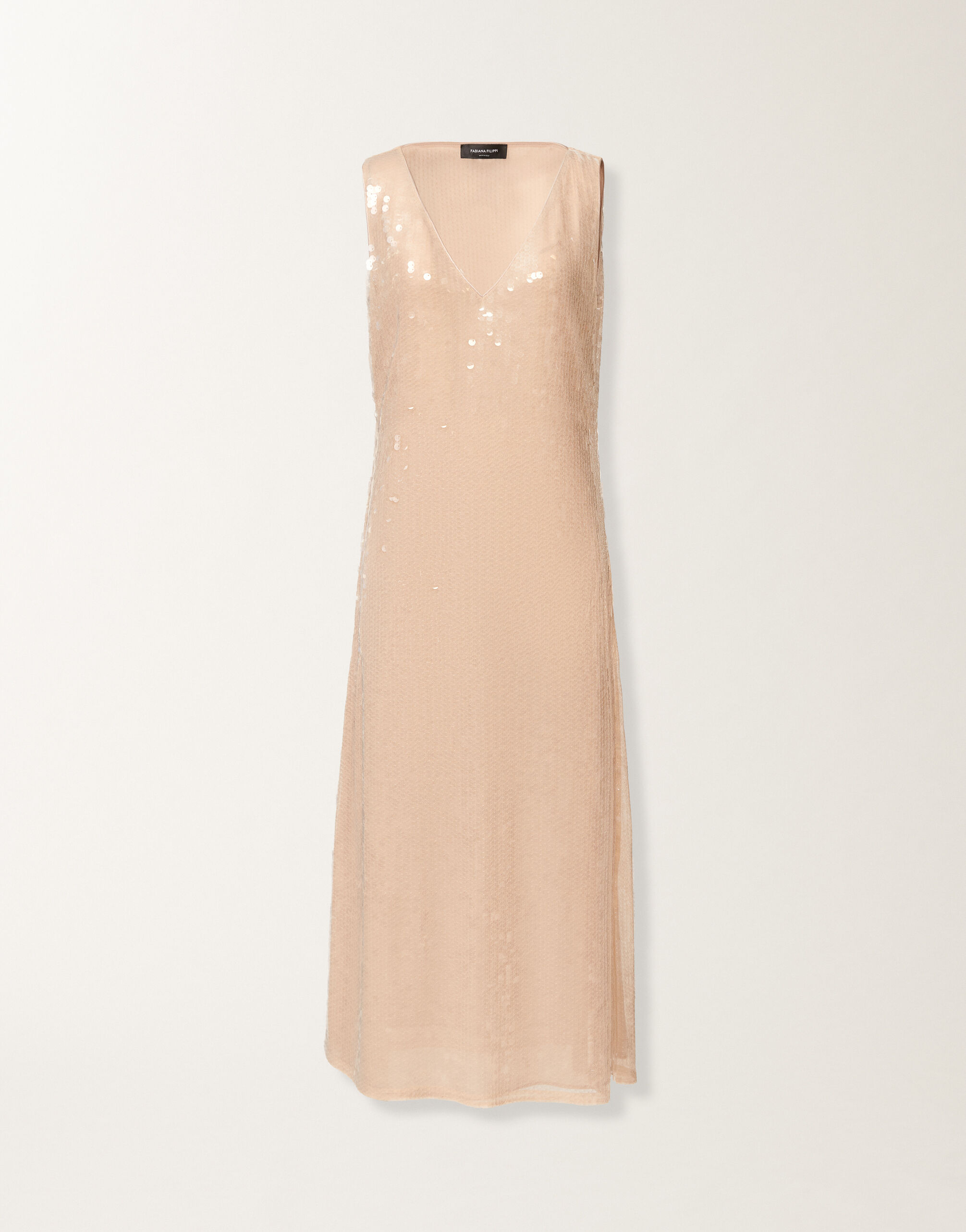 Fabiana Filippi Water-effect sequin dress, nude Beige ABD266F192L7930000