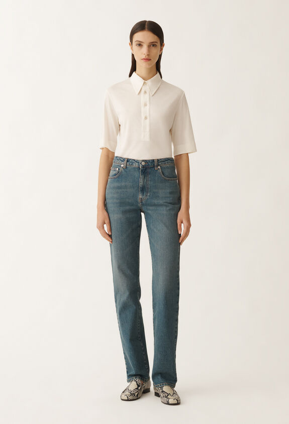 Fabiana Filippi 5-Pocket-Hose Narni aus Denim, vintage-blau BLAU PAD265F328L1820000