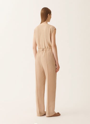 Fabiana Filippi Pantalón Gubbio jogging en fluido, arce Beige PAD266F322L7850000