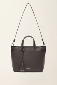 Fabiana Filippi Large grained leather handbag, ebony Ebony BGD226A850M5620000