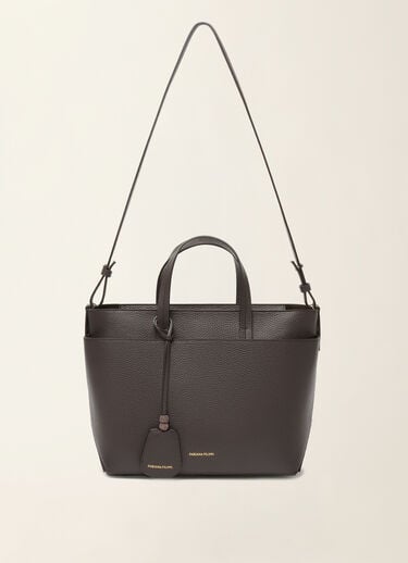 Large grained leather handbag, ebony Fabiana Filippi Large grained leather handbag, ebony Ebony BGD226A850M5620000