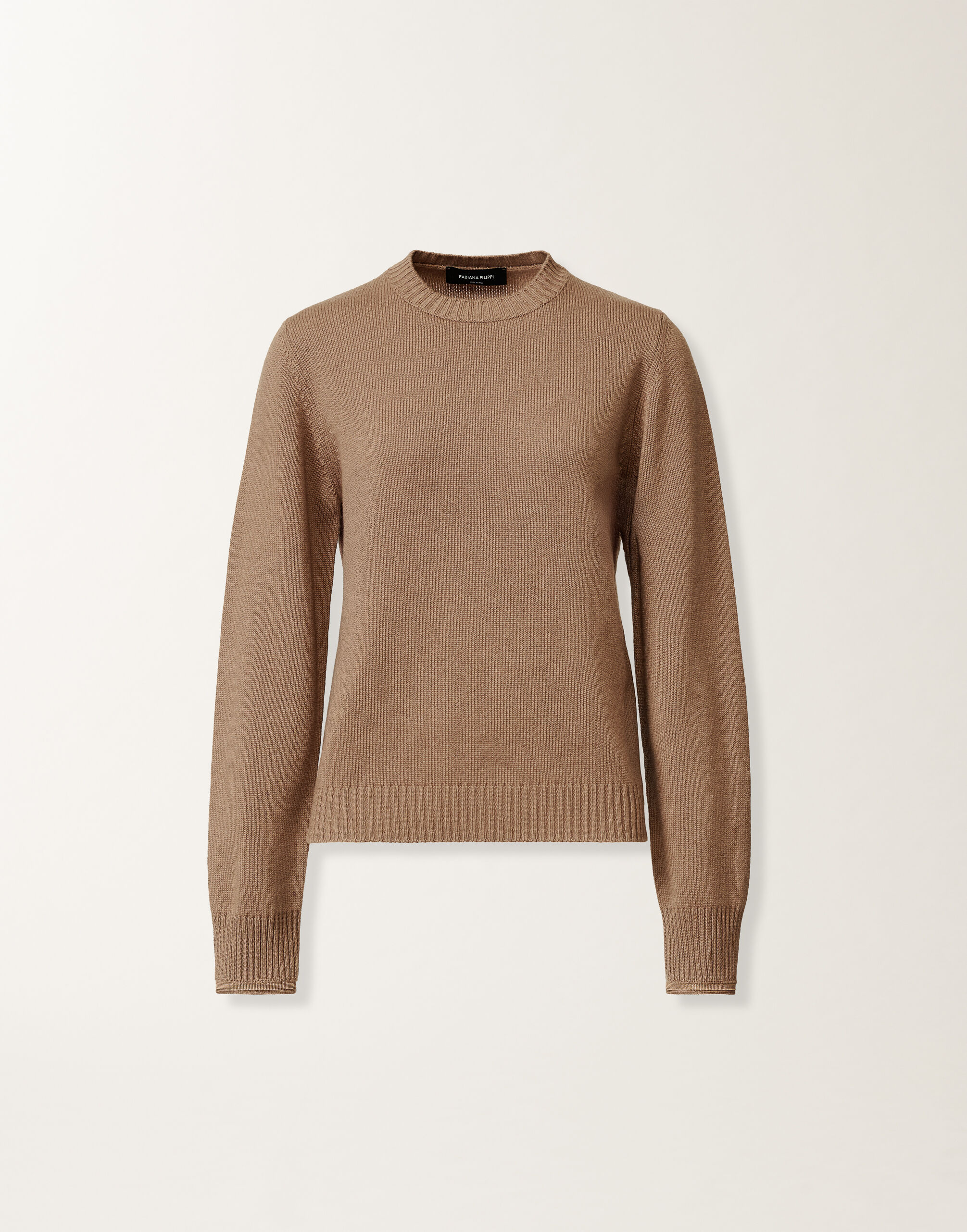 Fabiana Filippi Pullover in Platin, Rinde Braun MAD225F465L5170000