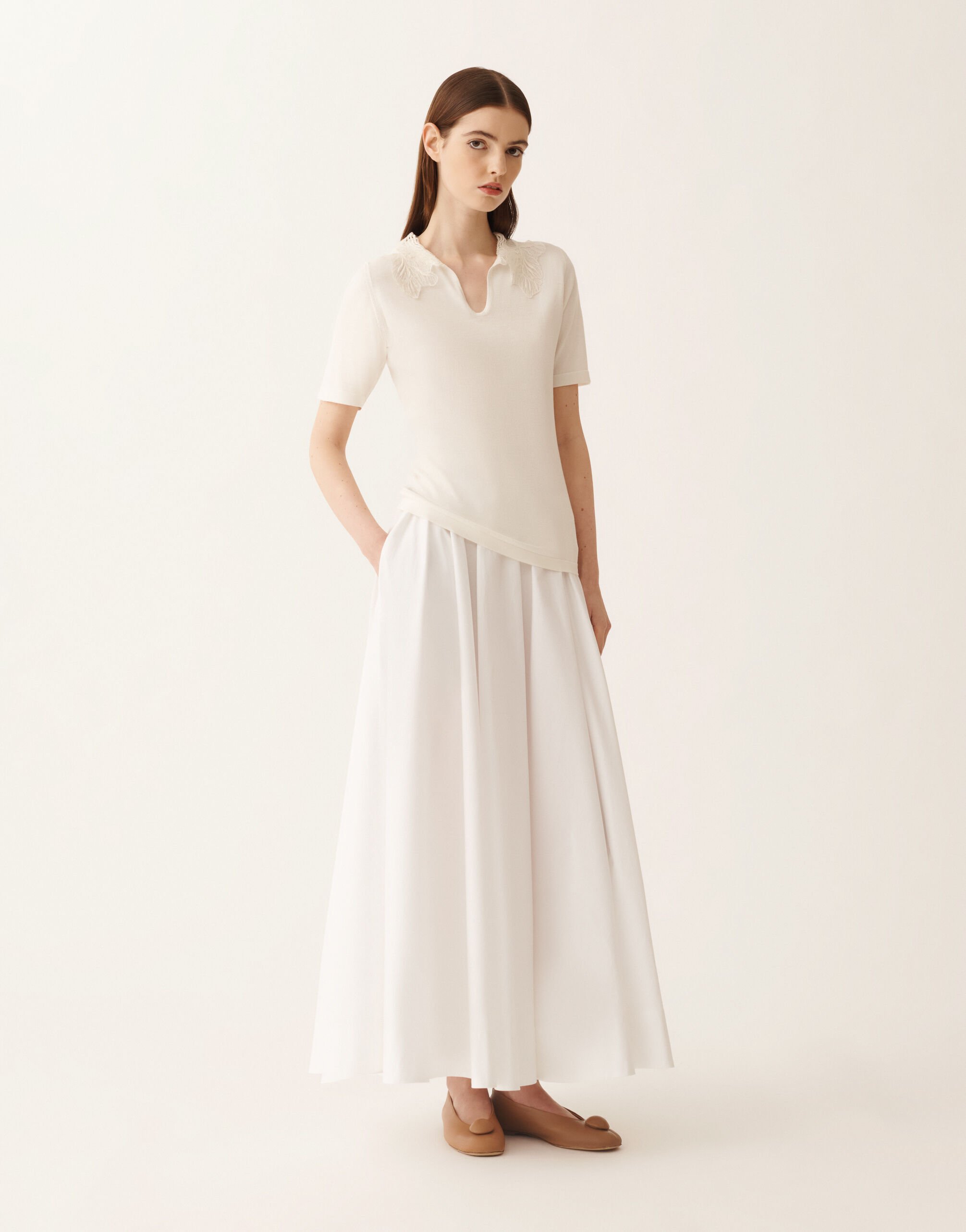 Polo in seta e cotone, rafia Fabiana Filippi Polo in seta e cotone, rafia RAFIA MAD276F465M2210000