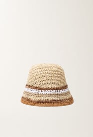 Fabiana Filippi Crochet fisherman hat in raffia, various colors COLOR MIX SAD276A952M0520000