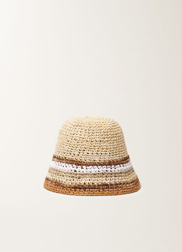 Fabiana Filippi Crochet fisherman hat in raffia, various colors COLOR MIX SAD276A952M0520000