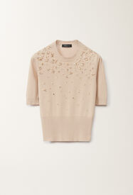 Fabiana Filippi Cotton sweater, sand SAND MAD275F542L3350000