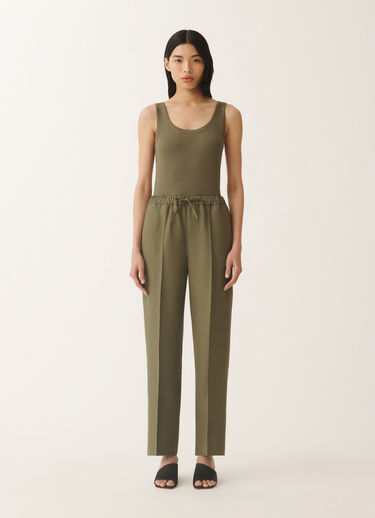 Fabiana Filippi Gubbio linen and viscose trousers, grass GRASS PAD275F322L3100000