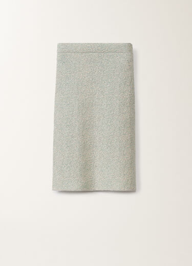 Fabiana Filippi Lurex knit tweed skirt, aqua green and vanilla VANILLA/AQUAGREEN GND275F778L3660000