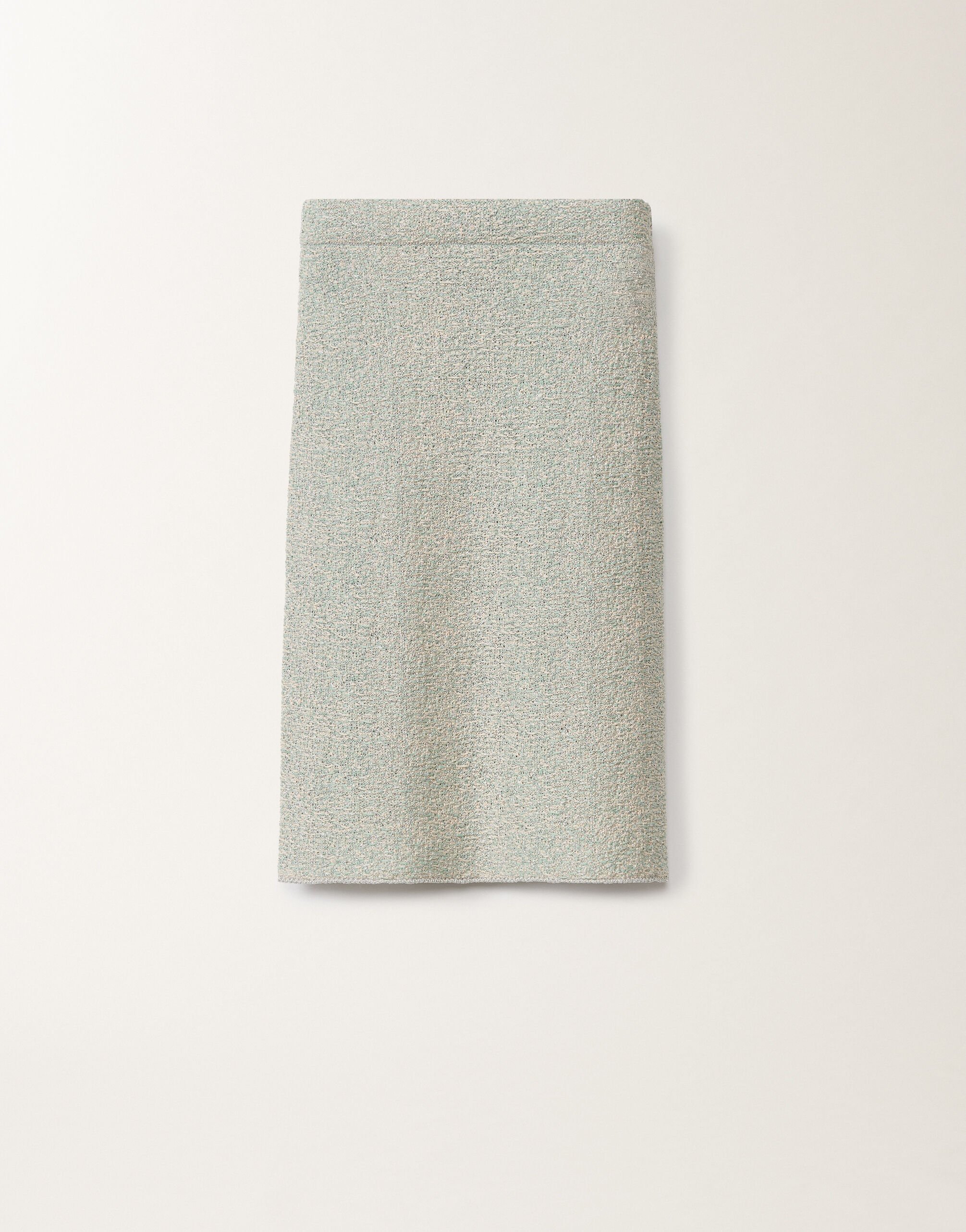 Fabiana Filippi Lurex knit tweed skirt, aqua green and vanilla VANILLA/AQUAGREEN GND275F778L3660000