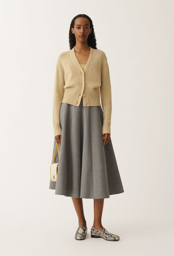 Fabiana Filippi Rock aus Cool Wool, felsgrau meliert GRAU GND265F413D6200000
