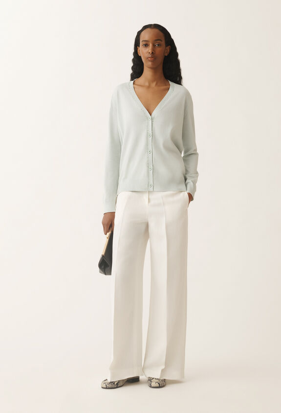 Fabiana Filippi Cardigan en coton biologique, vert d’eau VERT EAU MAD265F070L2470000