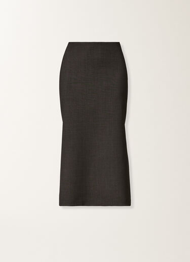 Fabiana Filippi Bi-stretch fresco wool skirt, slate Grey GND225F807L6120000