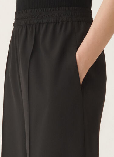 Fabiana Filippi Jogger trousers in bi-stretch fresco wool, black rock Black PAD215F353D6200000