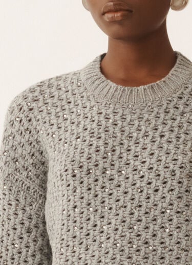 Fabiana Filippi Platinum sweater, rock Gray MAD266F057L9160000