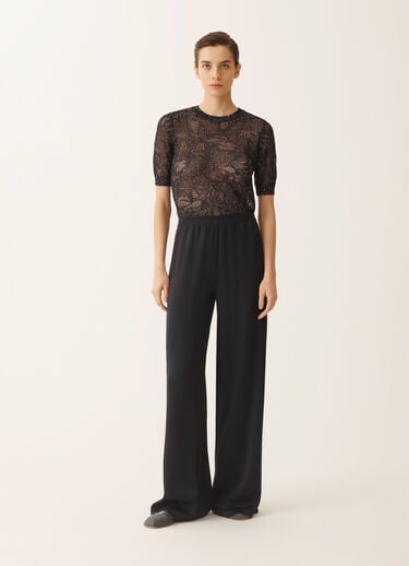 Fabiana Filippi Amelia trousers in midnight blue enver satin MIDNIGHT BLUE PAD266F291D9080000