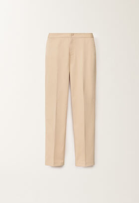 Fabiana Filippi Montefalco gabardine trousers, sand BROWN PAD265F326L1920000