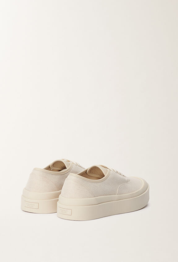 Fabiana Filippi Canvas and nappa leather sneakers, putty WHITE ASD265A961L2710000