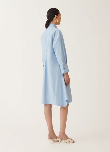 Fabiana Filippi Hemdblusenkleid aus Stretch-Popeline, hellblau HELLBLAU ABDC02F113H5450000