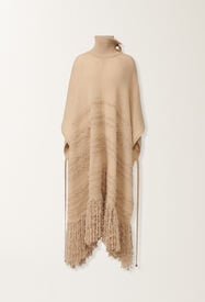 Fabiana Filippi Cape en laine de chameau, albinos BRUN MAD215F118L5010000