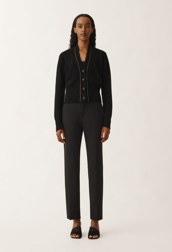 Fabiana Filippi Brushed cashmere cardigan, black BLACK MAD265F038L1610000