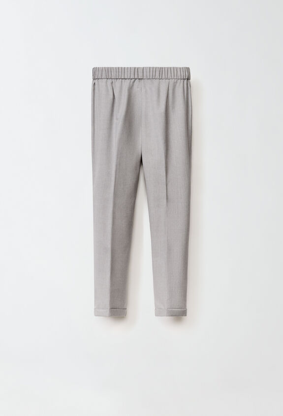 Fabiana Filippi Jogginghose Spello aus Cool Wool, felsgrau GRAU PADP04W350X8030000