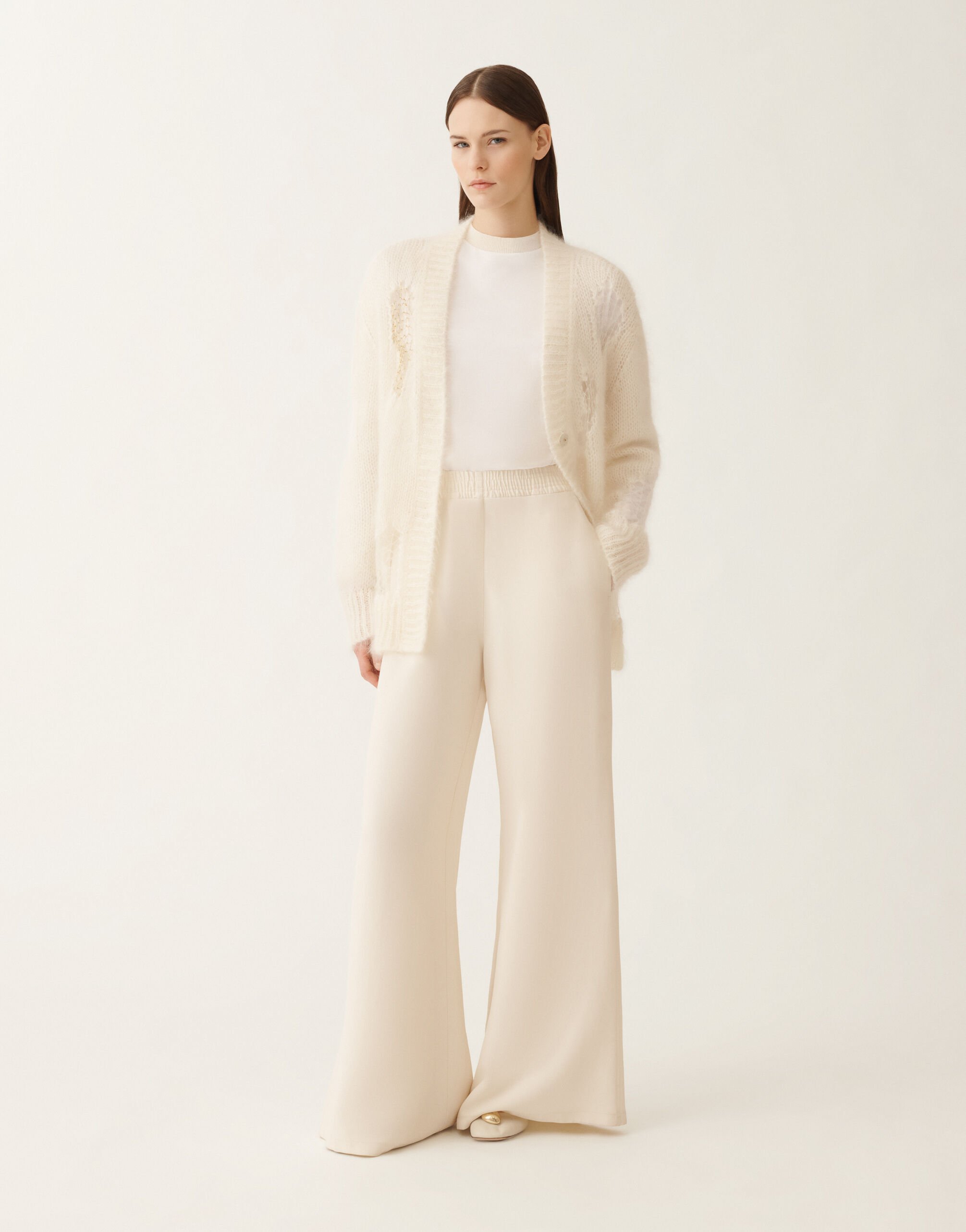 Fabiana Filippi Top de jersey, blanco óptico Blanco JED225F861L6960000