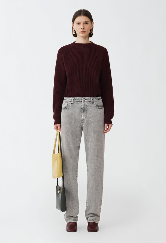 Fabiana Filippi Hose aus Denim Narni, Grau mit Marmor-Optik GRAU PAD214F328I9250000