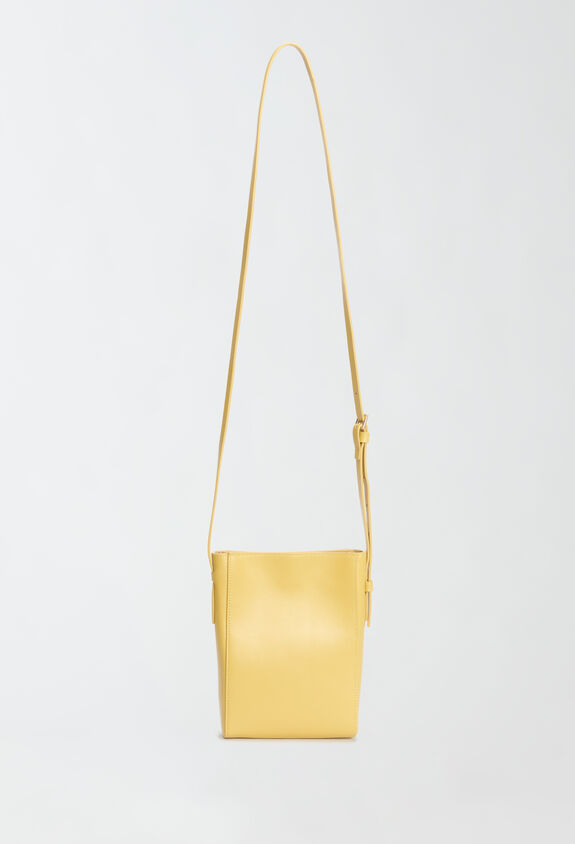 Fabiana Filippi LEATHER MINI BAG WITH ECLIPSE BUCKLE YELLOW AAD214A828I1230000
